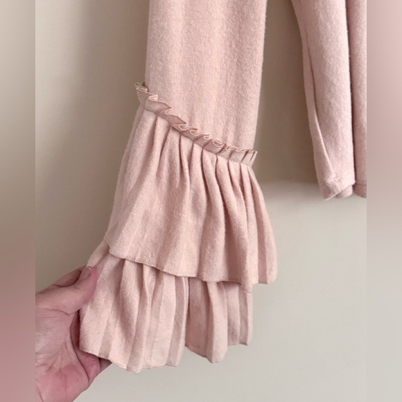 Bobeau Mock Neck Sweater Long Sleeve Ruffled Cuffs - Size 1X - NWT - Picture 4 of 12